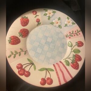 Yankee Candle Jar Candle Plate Strawberries Cherries